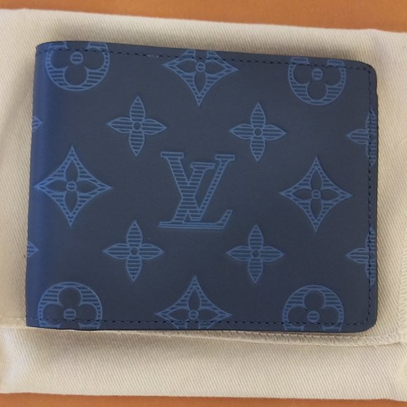 SOLD! BNWT LV Monogram Shadow Multiple Wallet in Rare Navy (Full Inclusion) - Picture 7 of 16
